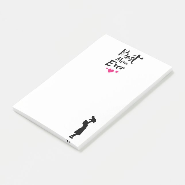 Bloco De Notas Melhores Notas de Posto da Mãe (Inclinado)