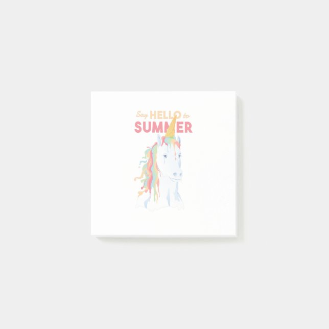 Bloco De Notas Melting Summer Unicorn (Frente)