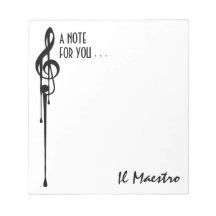 MELTPOINT WHITE Black G Clef 'Il Maestro' Personal