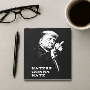 Bloco De Notas Meme Engraçado Trump Dedo do Meio 2026