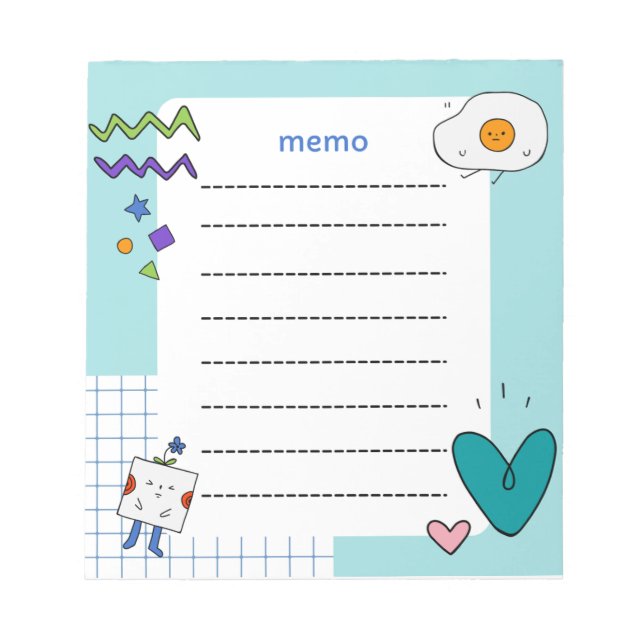 Bloco De Notas Memo de Porodle do Pastel Sonho (Frente)