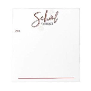 Bloco De Notas Memo Notepad do Escritório do Psicólogo Escolar