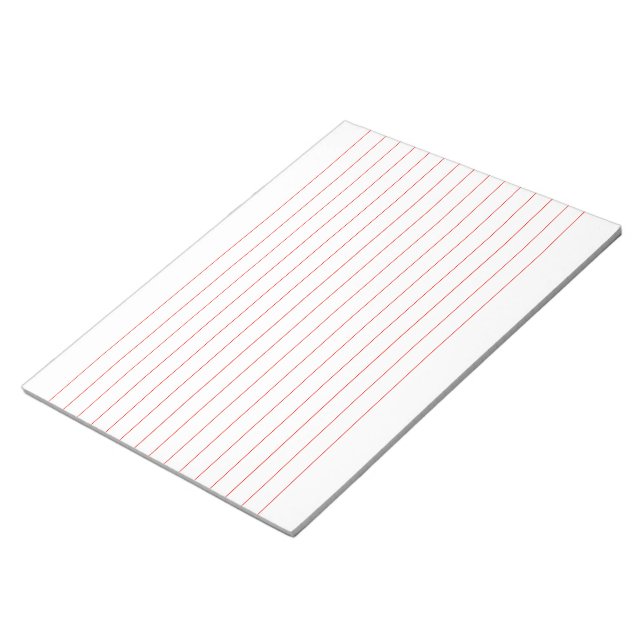 Bloco De Notas Memo Pad com Linhas Vermelho Vinculado a Negócios (Inclinado)