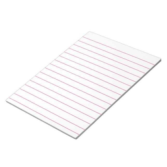 Bloco De Notas Memo Pad com Linhas Vermelho Vinculado a Negócios (Inclinado)