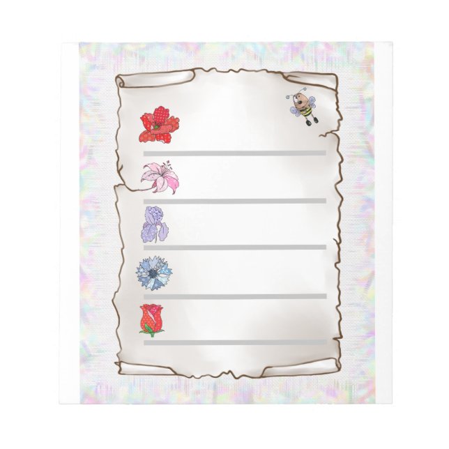 Bloco De Notas Memoboard Blumenmerkblatt (Frente)