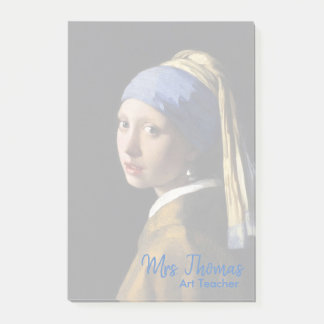 Bloco De Notas Menina com notas de post-it 4x6 do brinco da