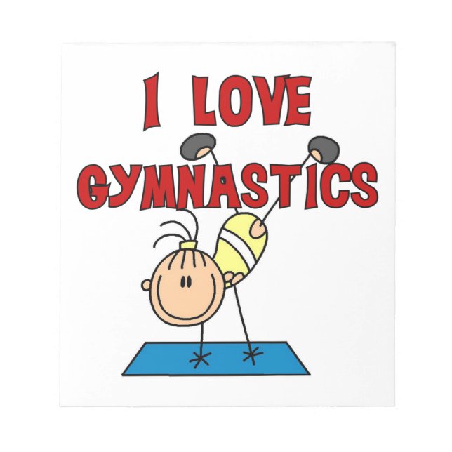 Bloco De Notas Menina Eu Amo Ginástica (Frente)