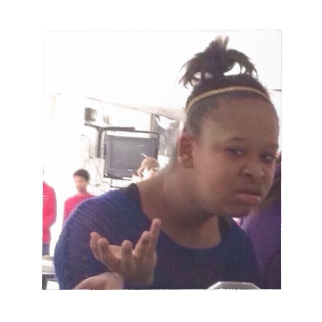 Bloco De Notas Menina negra que meme (Frente)