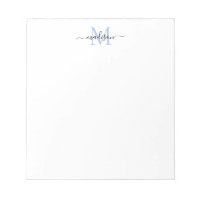 Menino Moderno Script Chic Monograma Dusty Blue