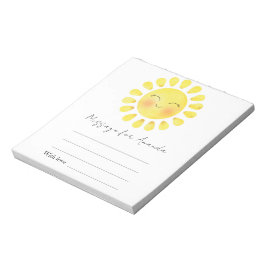 Bloco De Notas Mensagem de cápsula do tempo de aniversário do sol
