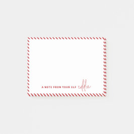 Bloco De Notas Mensagem de Natal Elf Uma Nota do seu Posto Elf