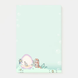 Bloco De Notas Mensagem em uma garrafa de Sereia pelo artista STE