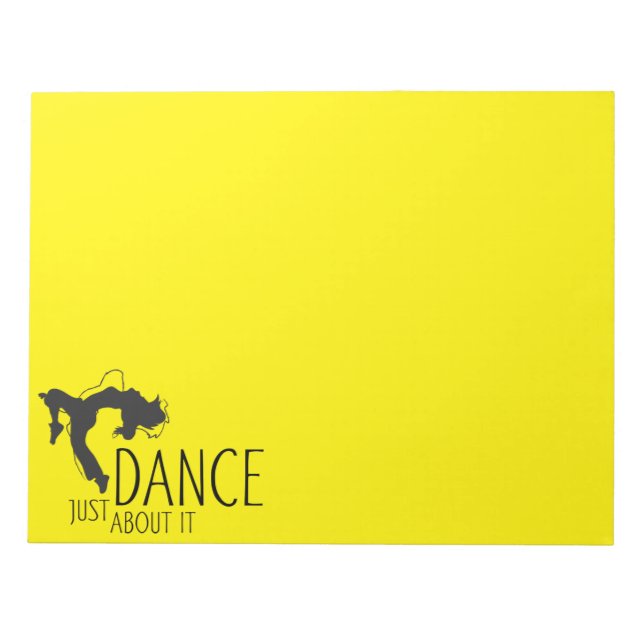 Bloco De Notas Mensagem Engraçada - Apenas Dance Sobre Isso 1 (Frente)