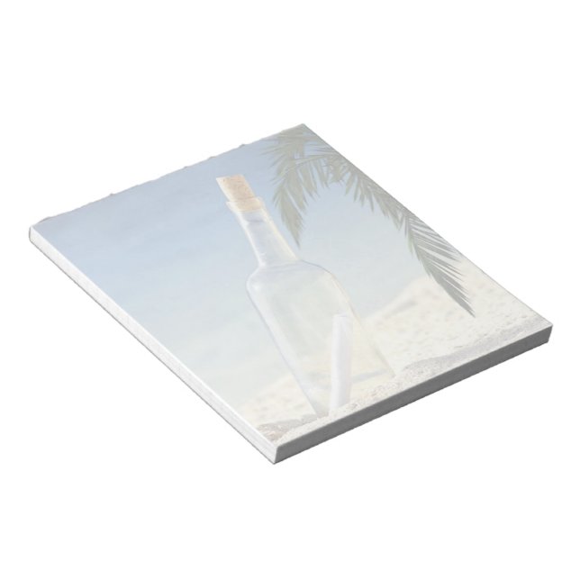 Bloco De Notas Mensagem num frasco 2 (Inclinado)