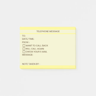 Bloco De Notas mensagem telefônica