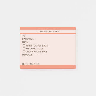 Bloco De Notas mensagem telefônica