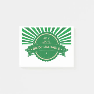Bloco De Notas Mensaje Soy 100% Biodegradable