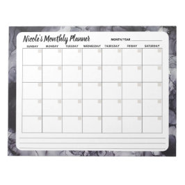 Bloco de Notas Mensal de Calendário de Mármore Cin