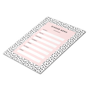 Bloco De Notas Menu Dalmatian do comensal do impressão  