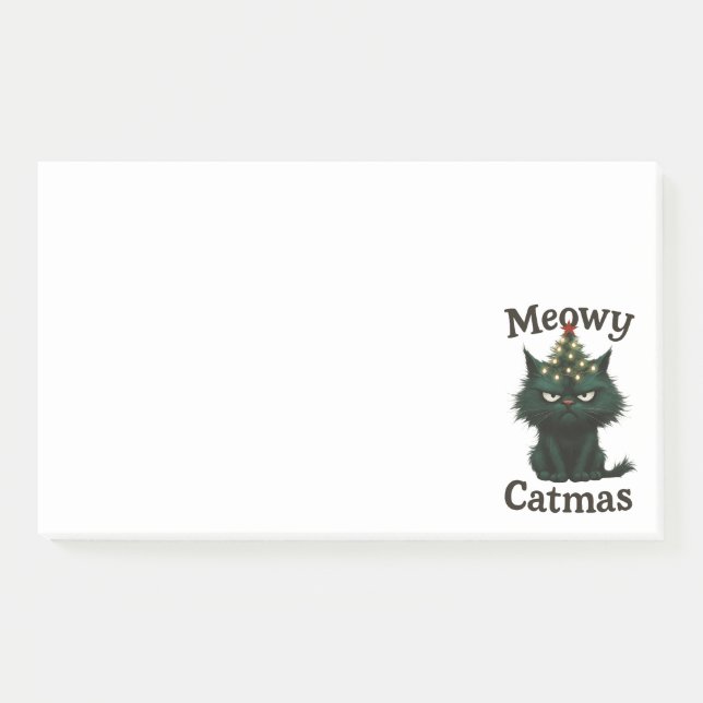 Bloco De Notas Meowy Catmas Moody cat (Frente)