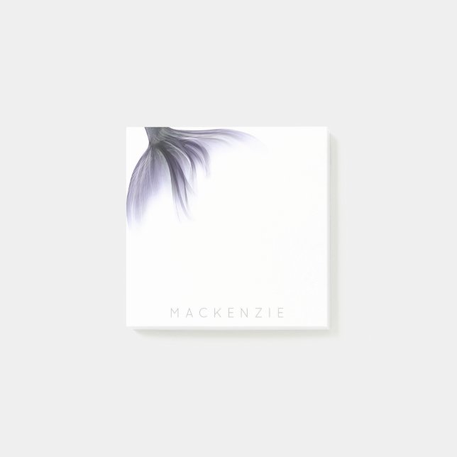 Bloco De Notas Mermaid Chic Tail | Lavanda Dusty Púrpura Personal (Frente)