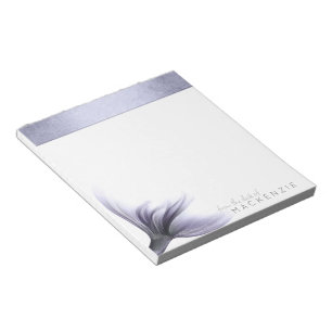 Bloco De Notas Mermaid Chic Tail Lavanda Dusty Púrpura Personal