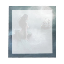 Bloco De Notas Mermaid e navio pirata