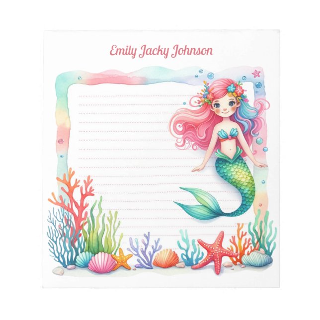 Bloco De Notas Mermaid Lagoon Notepad (Frente)