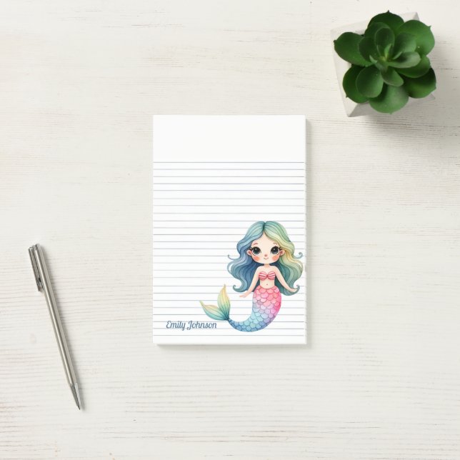 Bloco De Notas Mermaid Whispers Sticky Notes (Escritótio)