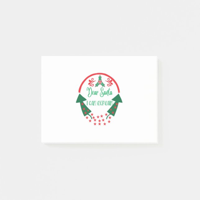 Bloco De Notas Merry Xmas Dear Santa I Can Explain (Frente)