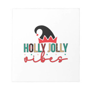 Bloco De Notas Merry Xmas Holly Jolly Vibes