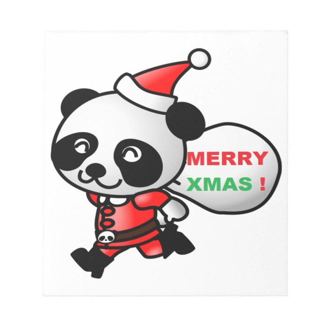 BLOCO DE NOTAS "MERRY XMAS" PAPAIS NOEIS PANDA BEAR (Frente)