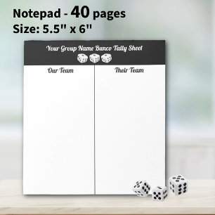 Bloco De Notas Mesa de gelo branco preto simples