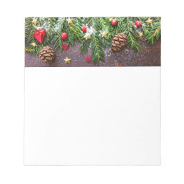 Bloco De Notas Mesa de Natal russa com pinheiro e neve