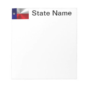 Bloco De Notas Metal escovado bandeira de Texas