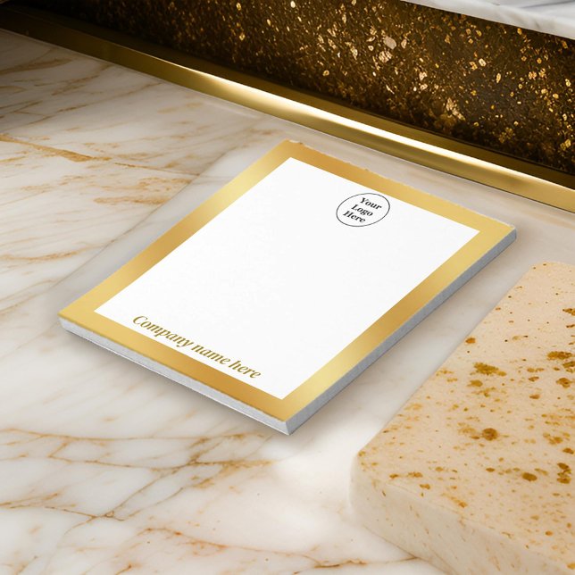 Bloco de notas metálico dourado de luxo (Criador carregado)