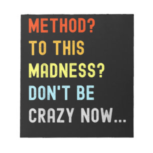 Bloco De Notas Método para Madness Engenheiro Mechanical Coder
