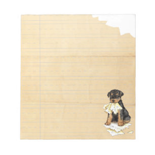 Bloco De Notas Meu Airedale comeu meus trabalhos de casa