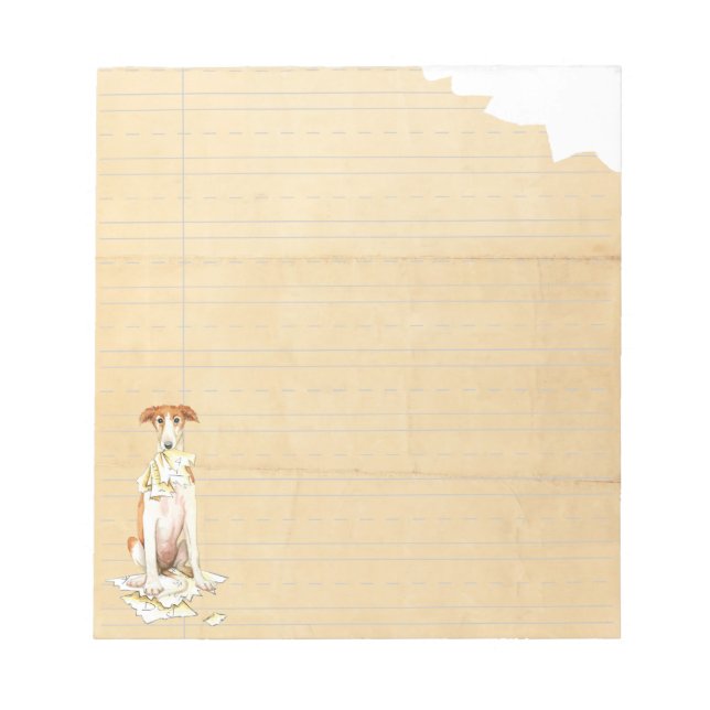 Bloco De Notas Meu Borzoi Comeu Meu Trabalho De Casa (Frente)