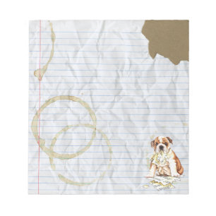 Bloco De Notas Meu Bulldog Comeu Meu Plano De Lição