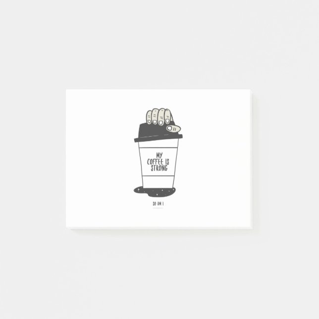 Bloco De Notas Meu Café É Forte Assim Como Eu (Frente)