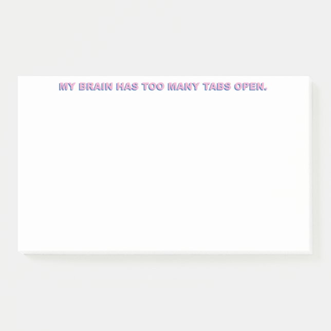 Bloco De Notas Meu Cérebro Tem Muitas Guias Abertas. (Frente)