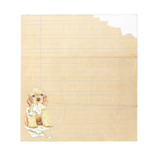 Bloco De Notas Meu Cocker Spaniel Comeu Minha Lição de Casa