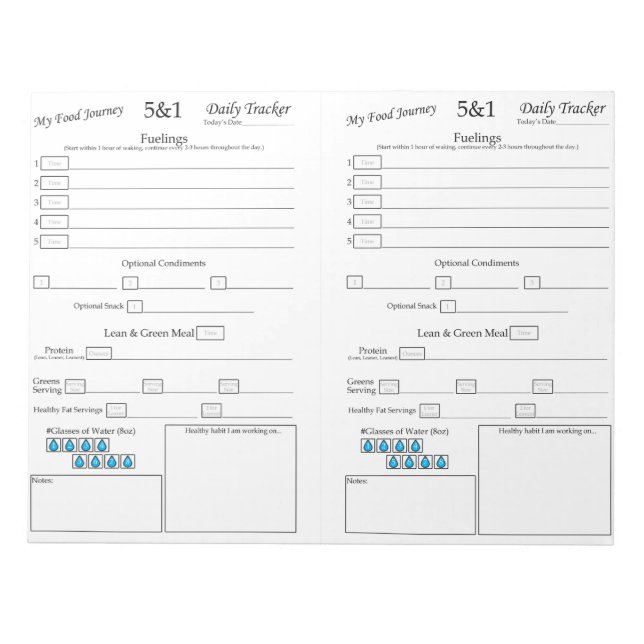 Bloco De Notas Meu Controlador de Comida 5 - 1 (Frente)