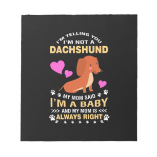 Bloco De Notas Meu Dachshund é meu bebê