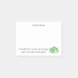 Bloco De Notas Meu dragão e eu fizemos planos