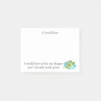 Bloco De Notas Meu dragão e eu fizemos planos 