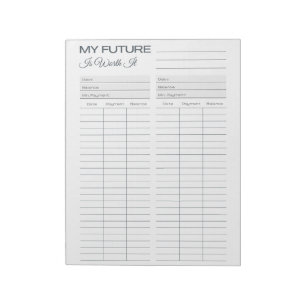 Bloco De Notas Meu Futuro Vale a Pena Presente Simples Rastread