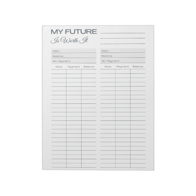 Bloco De Notas Meu Futuro Vale a Pena | Presente Simples Rastread (Invertido)
