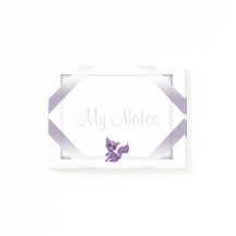 Meu gatinho do roxo dos post-it das notas